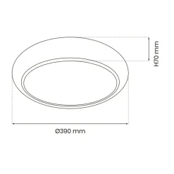 Sklep Kaja Złoty, okrągły plafon ledowy o mocy 36W ML8132 z serii GEA | Kaja Oświetlenie