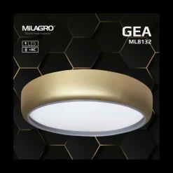 Sklep Kaja Złoty, okrągły plafon ledowy o mocy 36W ML8132 z serii GEA | Kaja Oświetlenie