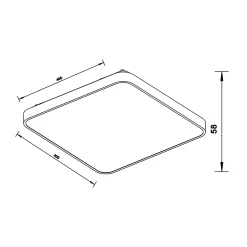 Sklep Kaja Złoty plafon LED do holu 4000K 12100006-GD SIERRA| Kaja Oświetlenie