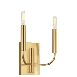 Sklep Kaja Złoty, podwójny kinkiet z abażurami FE-BRIANNA2-BB z serii BRIANNA