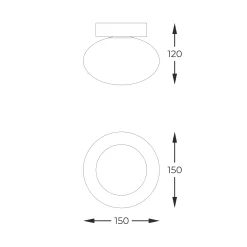 Sklep Kaja Złoty spot z białym kloszem ⌀15cm, do holu ZM 1189 OMI | Kaja