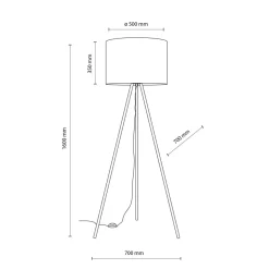 Sklep Kaja Złoty trójnóg z brązowym abażurem TK 16032 UMBERTO BROWN GOLD | Kaja
