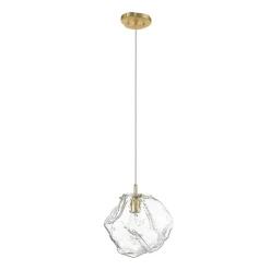 Best Złoty zwis z nieregularnym kloszem P0488-01B-U8AC ROCK | Kaja Żyrandole Nowoczesne