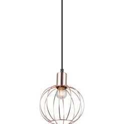 Best Zwis z drucianym kloszem MDM-3344/1 BK+COP GERVAIS | Kaja Oświetlenie Żyrandole Nowoczesne