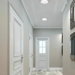 Sklep Kaja Biała, ledowa lampa sufitowa do łazienki ⌀18cm EKP0468 VERA | Kaja