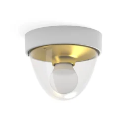 Sklep Kaja Biało-złota lampa sufitowa, zewnętrzna IP44 7970 | Kaja Oświetlenie