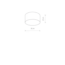 Sklep Kaja , materiałowy plafon na dwie żarówki 9605 | Kaja Oświetlenie
