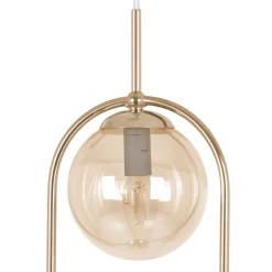 Sklep Kaja Efektowna lampa wisząca z bursztynowymi kloszami K-5397 z serii SVEN