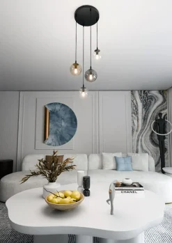 Best Lampa wisząca na okrągłej podsufitce 714/4PREM | Kaja Oświetlenie Żyrandole Nowoczesne