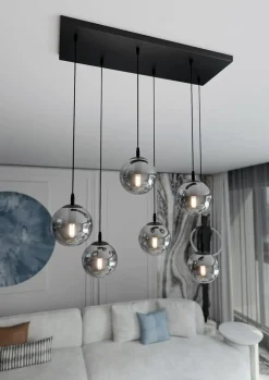 Cheap Regulowana lampa wisząca z kulistymi kloszami 712/6 | Kaja Oświetlenie Żyrandole Nowoczesne
