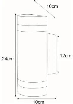 Sklep Kaja , dwukierunkowy kinkiet zewnętrzny K-8017B-G TAYA | Kaja