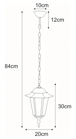Sklep Kaja Stylowa lampa wisząca zewnętrzna K-5009H CZ STANDARD | Kaja
