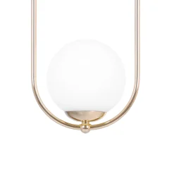 Sklep Kaja Stylowa lampa wisząca, złota konstrukcja z kloszem K-5391 z serii RITUS