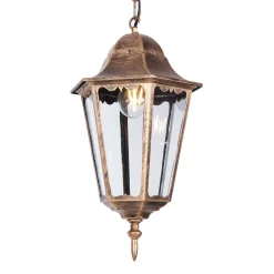 Sklep Kaja Wisząca lampa zewnętrzna na taras K-5006H CZ/ZŁ LOZANA | Kaja